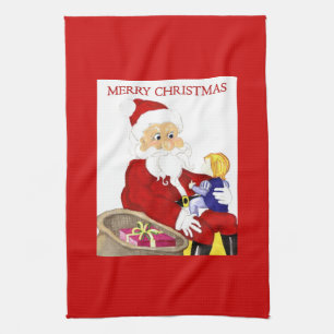 Joyeux Noël Père Noël & serviette de cuisine pour 