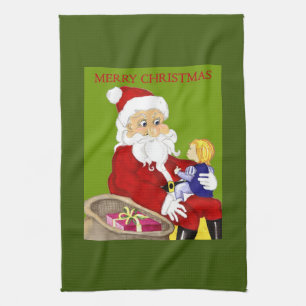 Joyeux Noël Père Noël & serviette de cuisine pour 