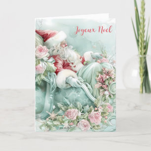 Joyeux Noël Père Noël Sleigh Carte pliée