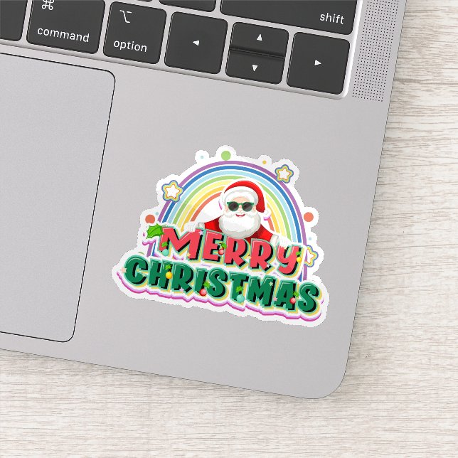 Joyeux Noël père Noël sticker (Détail)