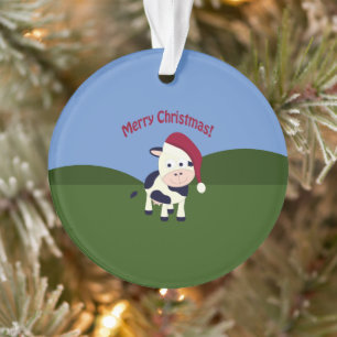 Joyeux Noël Père Noël Vache