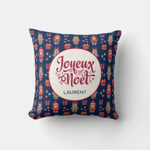 Joyeux Noel Personalized Throw Pillow