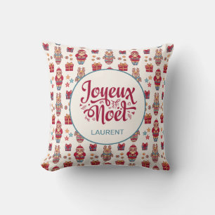 Joyeux Noel Personalized Throw Pillow