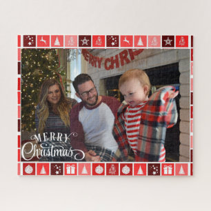 Joyeux Noël Photo Cadeau Jigsaw Puzzle Modèle
