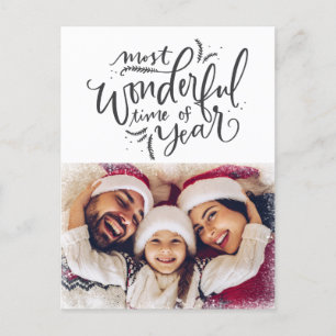 Joyeux Noël Photo Carte de vacances neige