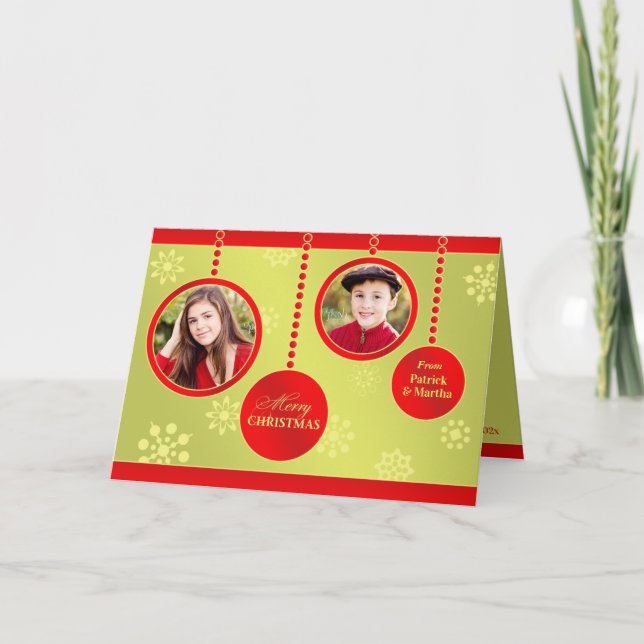 Joyeux Noël photo carte pliée (Devant)