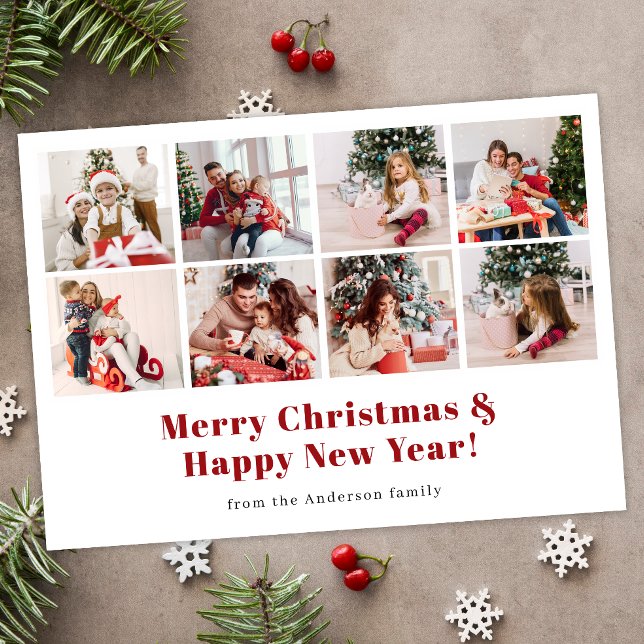 Joyeux Noël Photo moderne Carte de jour férié magn (Créateur téléchargé)