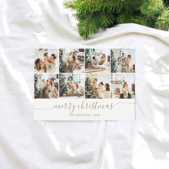 Joyeux Noël Photo moderne Collage Carte de vacance (Créateur téléchargé)