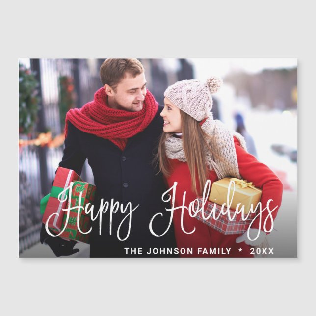 Joyeux Noël PHOTO Vacances Carte magnétique (Devant)