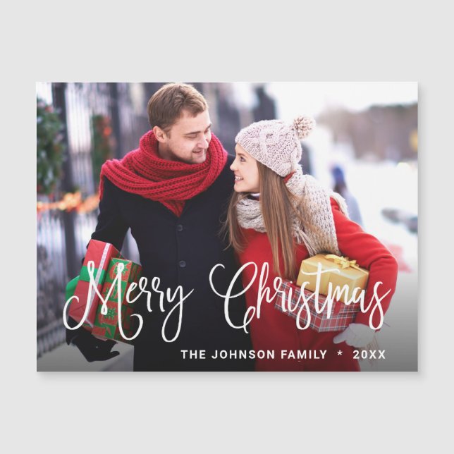 Joyeux Noël PHOTO Vacances Carte magnétique (Devant)