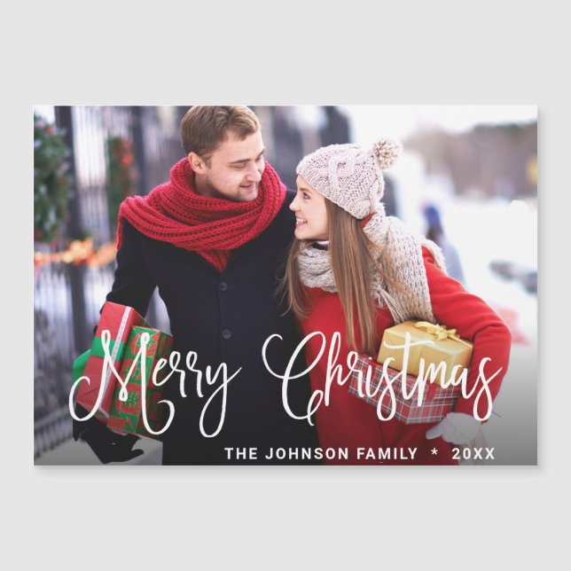 Joyeux Noël PHOTO Vacances Carte magnétique (Devant)