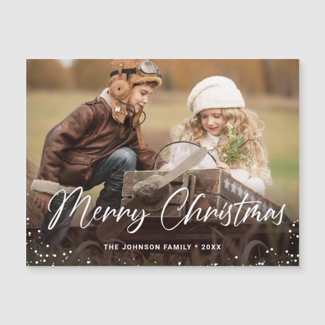 Joyeux Noël PHOTO Vacances Carte magnétique (Devant)