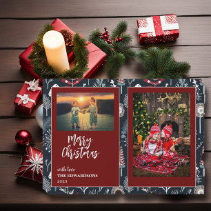 Joyeux Noël photos de famille carte magnétique