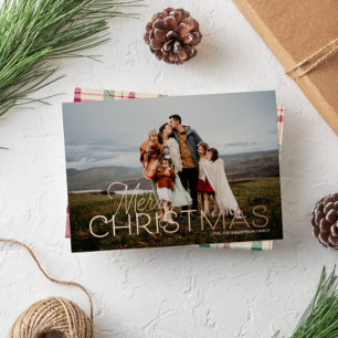 Joyeux Noël Plaid Photo Phuile Carte de voeux