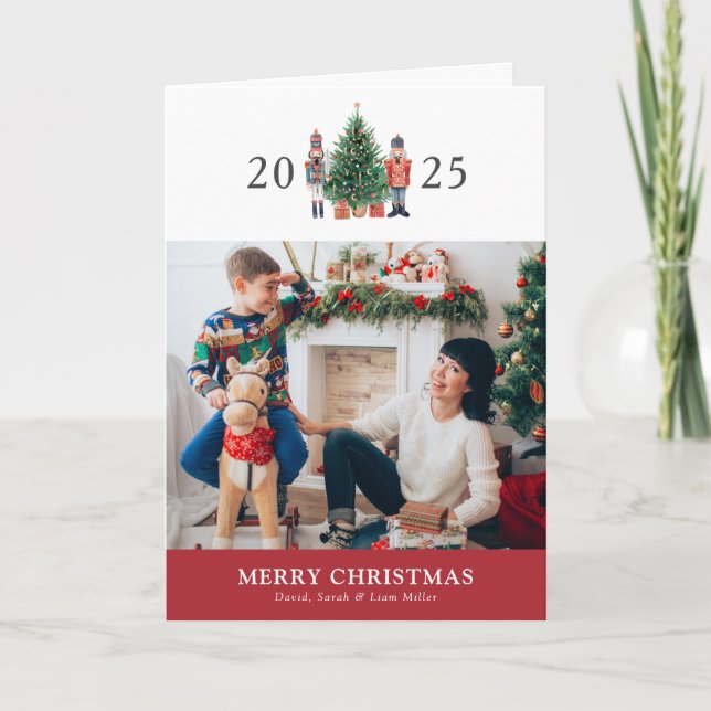 Joyeux Noël Plié Carte de vacances (Devant)
