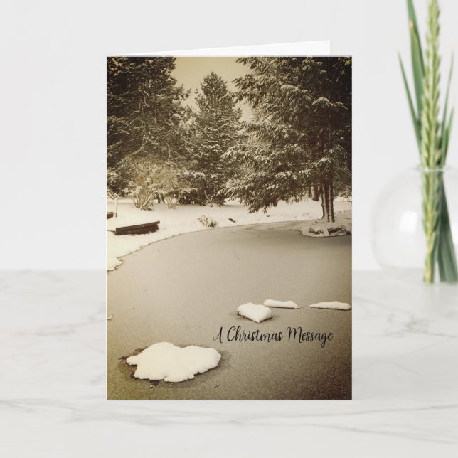 joyeux Noël Plié Carte de voeux (Devant)