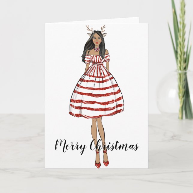 Joyeux Noël Plié Carte de voeux (Devant)