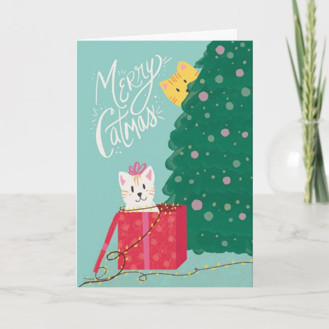 Joyeux Noël Plié Carte de voeux de Noël (Devant)