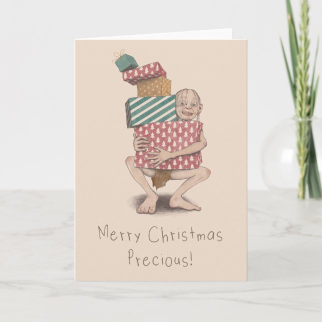 Joyeux Noël Précieuse carte blanche (Devant)