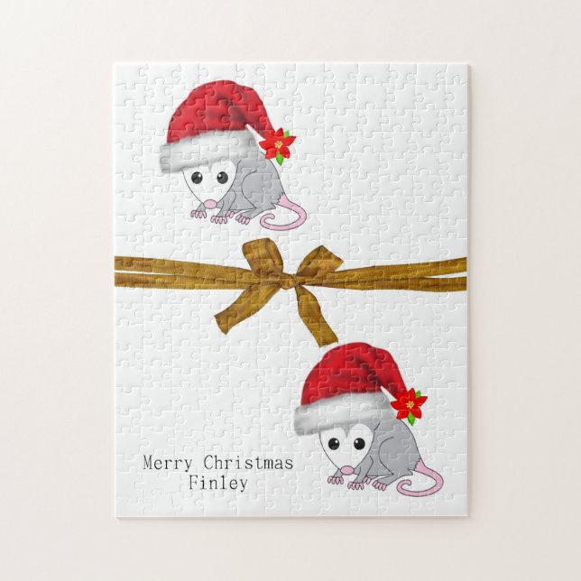 Joyeux Noël Puzzle Noël Opossum (Vertical)