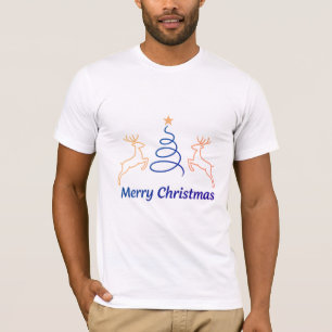 Joyeux Noël Renne Arbre Art T-Shirt   Freefi