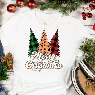 Joyeux Noël Rétro T-shirt arbres de Noël