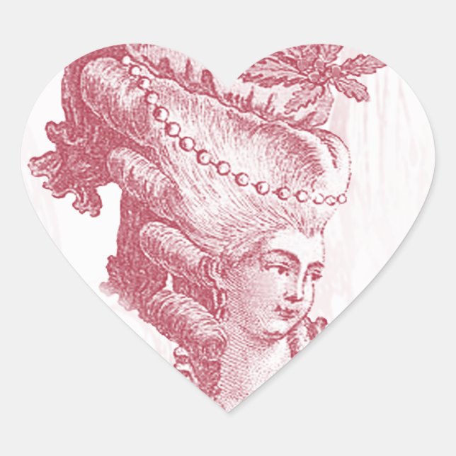 Joyeux Noel (rouge) Heart Sticker (Front)