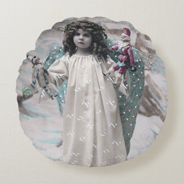 Joyeux Noel  Round Pillow (Front)