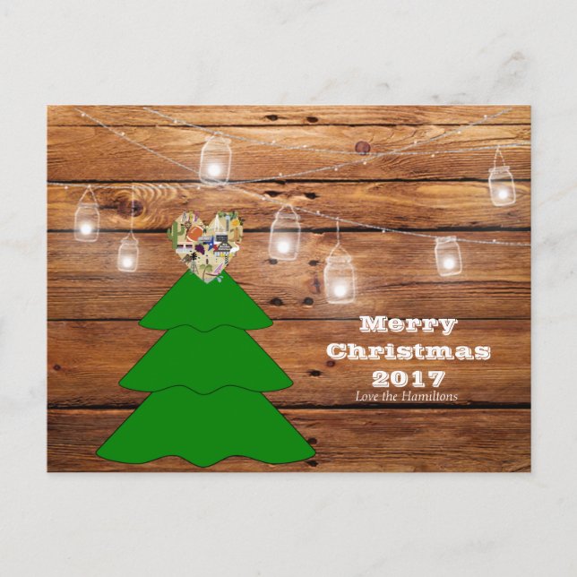 Joyeux Noël Rustique Texas Carte postale (Devant)