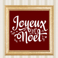 Joyeux Noel Simple Red French Christmas