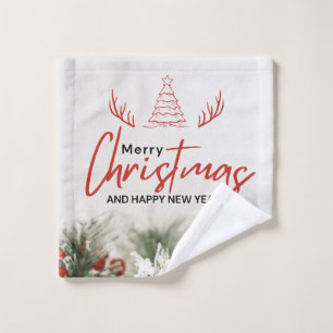 Joyeux Noël simple rouge et blanc