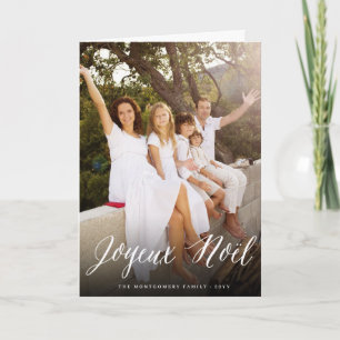 Joyeux Noel Simple Script Christmas Photo Card