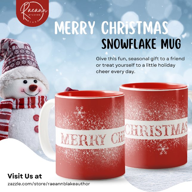 Joyeux Noël Snowflake Mug (Créateur téléchargé)