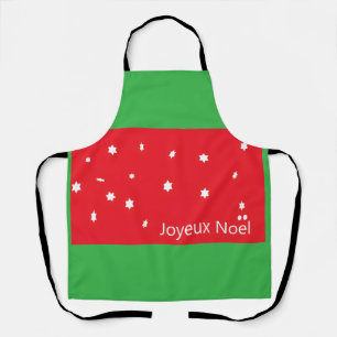 Joyeux Noel Snowflakes Apron