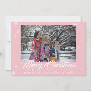 Joyeux Noël Snowflakes Carte photo de vacances