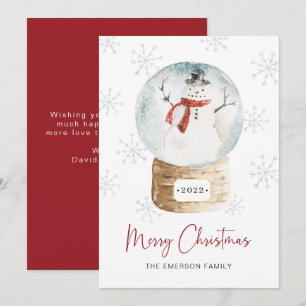 Joyeux Noël Snowman Carte de vacances