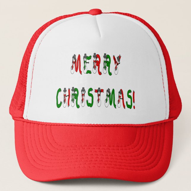 Joyeux Noël Snowman Casquette de police (Devant)