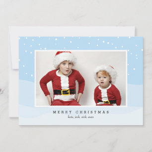 Joyeux Noël Snowy Carte photo pour les fêtes
