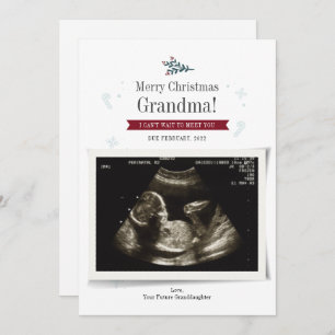 Joyeux Noël Sonographe bébé photo carte grand-mère