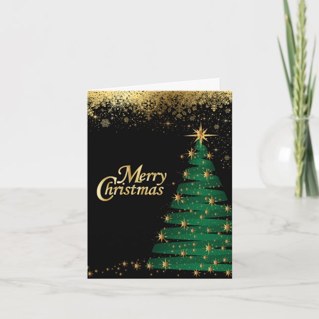 Joyeux Noël Sparktree Carte de vacances (Devant)