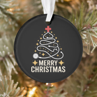 Joyeux Noël Stéthoscope Arbre Infirmière Docteur X