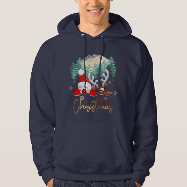 Joyeux Noël | Sweat - shirt à capuche masculin (Devant)
