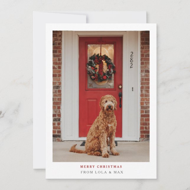 Joyeux Noël tout simplement moderne | Carte photo  (Devant)