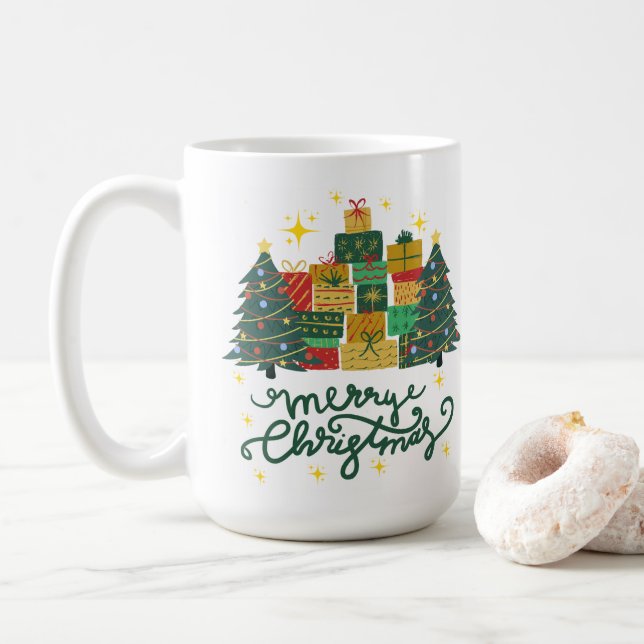 Joyeux Noël Toute tasse de café 15oz (Avec donut)