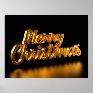 Joyeux Noël Typographie Luxueuse Affiche Papier H1