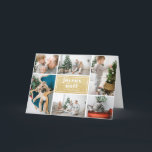 Joyeux Noël Typography Glitter Photo Collage Holiday Card<br><div class="desc">Joyeux Noël! Send holiday wishes and greetings with this modern and elegant holiday photo card. It features bold retro typography with faux glitter background. Personalize by adding your favorite photos,  greeting,  names and other details. The texts are fully editable. Available as a flat card,  folded card and postcard.</div>