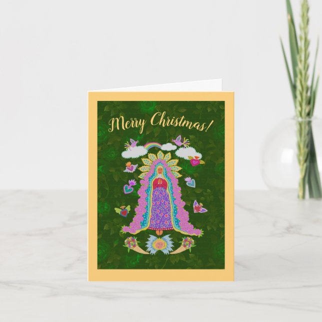Joyeux Noël Vierge Marie Carte de note pliée (Devant)