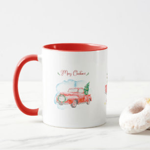 Joyeux Noël Vintage ramasser Camion Café Mug