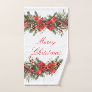 Joyeux Noël vintage style serviette à main