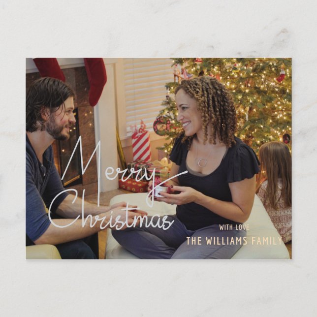 Joyeux Noël Voeux de Noël Photo Carte postale (Devant)